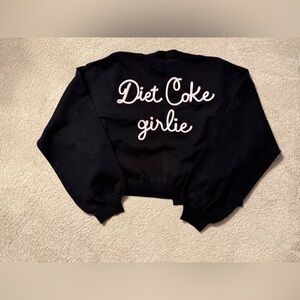 Diet Coke XL Black Cardigan Sweater Diet Coke Girlie Design - NWT